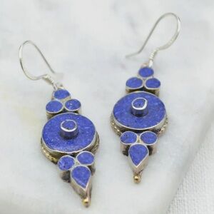 Didi Bahini Lapis and Sterling Silver Dangle Earrings